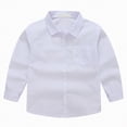 thumbnail image 5 of Ccpelsie Boys School Uniform Shirt Long Sleeve Solid Button Down Dress Shirt with Button Cuffs for Daily Wear and Special Events(A-White,7-8 Years), 5 of 9