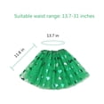 thumbnail image 3 of Lilgiuy 3 Pcs St Patricks Day Costume for Kids St Patrick's Day Accessories Irish 1 Tutu Skirt Irish Green Sequin Skirt 1 Pair Green Sleeves 1 Beaded Necklace Party Favor(Kids), 3 of 5