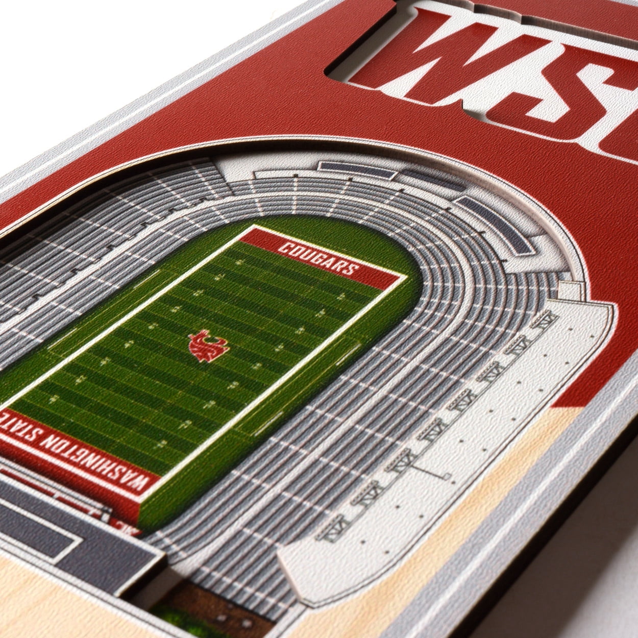YouTheFan NCAA Washington State Cougars 6'' x 19'' 3D Stadium View Banner