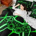 thumbnail image 4 of Castle Fairy Teens Green Gamepads Twin Bedding Sets,Video Game Bedding Comforter Set, 4 of 8