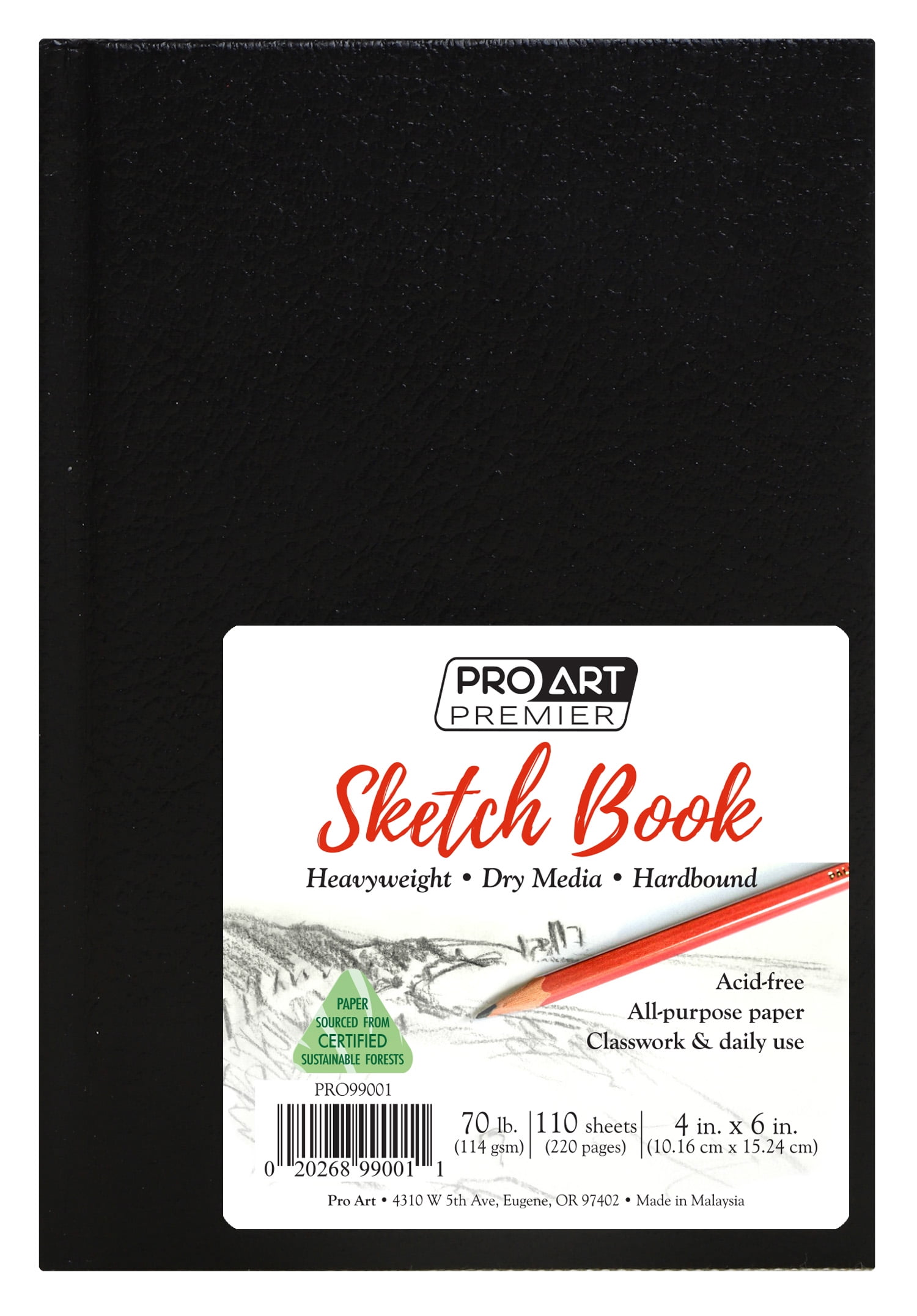 SketchBook (marker+graphics) format 10x15 cm, 160 g/m2, 30 sheets of white  color