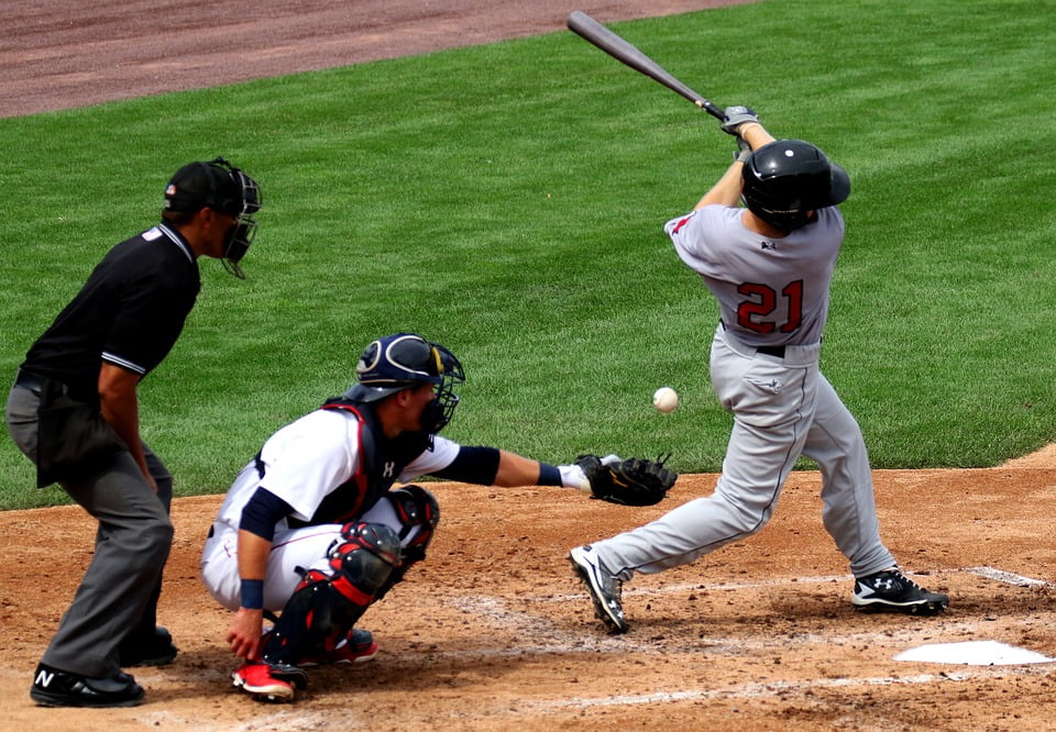 Baseball Strike Umpire Catcher Batter20 Inch By 30 Inch Laminated