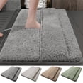 thumbnail image 1 of Alfombra gruesa y suave para baño - 40x60cm antideslizante, absorbente de agua y lavable - gris, beige, verde, caqui, 1 of 7