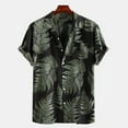 thumbnail image 2 of Pntutb Mens,Men Spring Summer Casual Slim Print Short Sleeve Beach Shirts Tops Blouse, 2 of 6