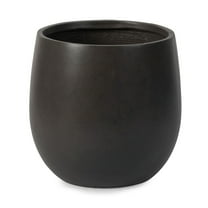 Ash & Ember 17" Hardy Charcoal Planter, Lightweight Fiberstone with Weather-Resistant Finish