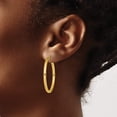 thumbnail image 3 of Sterling Silver Gold-Tone Polished 2.5X35mm Hoop Earrings (37 X 34.6) Made In India qe13153, 3 of 5