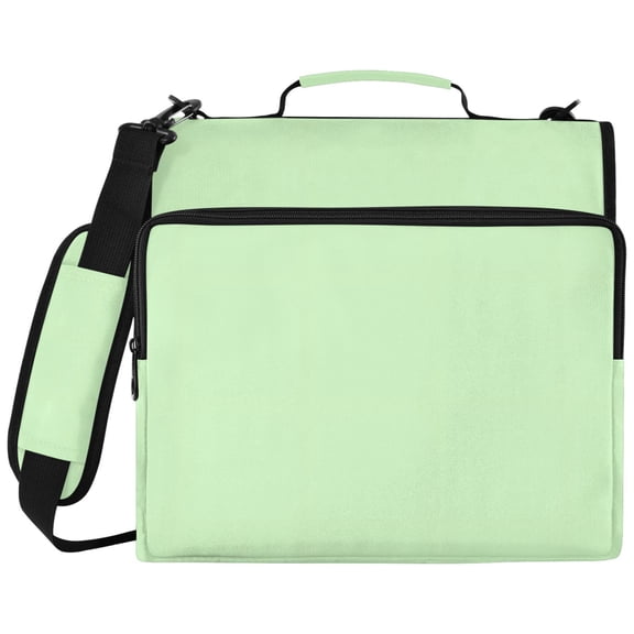 ALAZA Zipper Binder Solid Light Green Pattern 2 inch 3 Ring 500 Sheet Capacity Trapper Keeper File Folder Organizer Bag