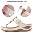 thumbnail image 3 of Womens Wedge Sandals Flip-Flops Comfortable Arch Support Massage Particle Platform Shoes, 3 of 6