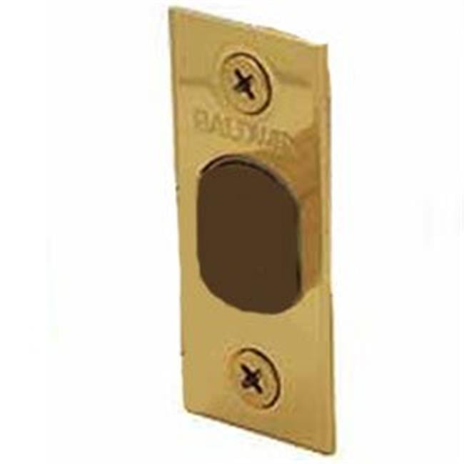 Baldwin 8000003RSTR Radius Corner Strike Plate Deadbolt Accessory Lifetime Brass