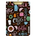 thumbnail image 1 of FMSHPON Coffee Cup Clipboard Hardboard Wood Nursing Clip Board and Pull for Standard A4 Letter 13x9 inches, 1 of 7