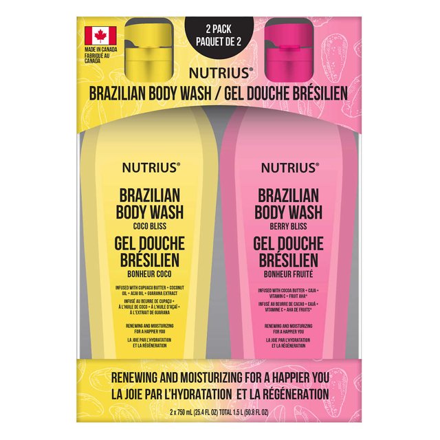 Nutrius Gel Douche Brésilien, 2 x 750 ml