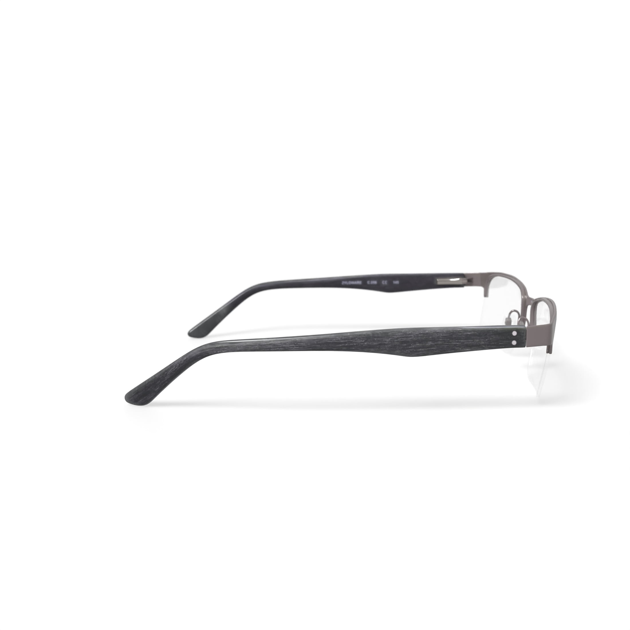 Randy Jackson Men's 1068 Browline Prescription Eyeglasses with Case, Gunmetal