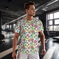 thumbnail image 3 of Wukai Vector Mexican Otomi Style Bright Print Men's Short-Sleeved Mesh T-Shirt,Quick-Dry Short Sleeve Workout T-Shirt-X-Large, 3 of 8