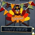 thumbnail image 2 of Thanksgiving Turkey Door Sign, Welcome Wreath for Front Door, Wood Fall Hanger for Home Indoor Outdoor Decor, 2 of 5