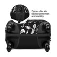 thumbnail image 4 of Xecao Black White Leaves print Elastic Luggage Cover, with double-sided print , is perfect for travel, business, and daily use, 4 of 9