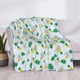 thumbnail image 3 of Honeii Pineapple print throw blanket, crafted from cozy cotton flannel, offers versatile home decor as a bedding suitable for all seasons.-60"x50", 3 of 6