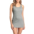 thumbnail image 1 of Women's Long Camisole Shelf Bra Solid Racerback Tank Top Undershirt, 1 of 9