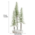 thumbnail image 3 of uhnmki Small Flocked with Stand – Tabletop Holiday Centerpiece, 3 of 4
