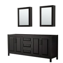 Wyndham Collection Wcv252580dcxsxxmed Daria 79" Double Free Standing Vanity Cabinet - Dark