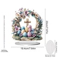 thumbnail image 3 of PEIBang Easter Acrylic Decoration for Home Office Desk Bookshelf Table Centerpiece Holiday Ornament, 3 of 6