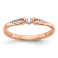 thumbnail image 1 of 14k Rose Gold Real Diamond Ring, 1 of 1