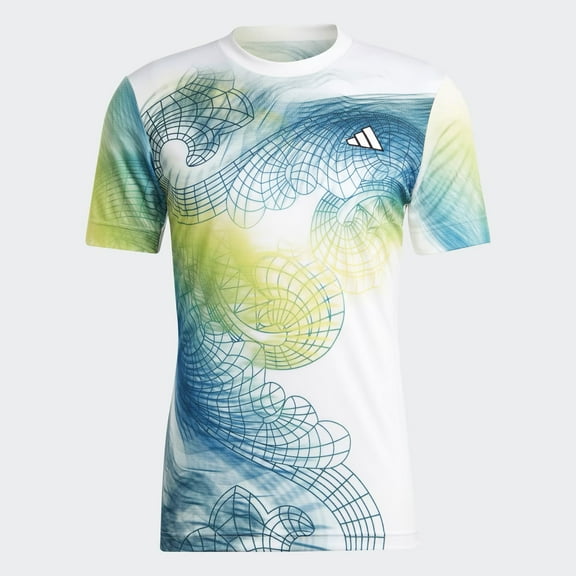 Adidas Mens Tennis US Series Printed Freelift T-Shirt Large