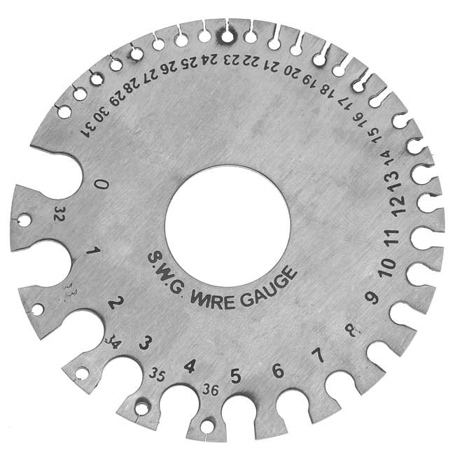 Stainless Steel Wire Gauge Measures Both Standard And Metric