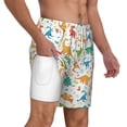 thumbnail image 3 of Goofa Dinosaur Printed Men's Swim Trunks Board Shorts Quick Dry Mens Swimming Trunks with Compression Liner,Breathable Fit Hawaii Beach Shorts-XX-Large, 3 of 9