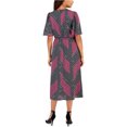 thumbnail image 2 of Anne Klein Womens Flutter Sleeve Faux Waistband Surplice Dress, black, 10, 2 of 2
