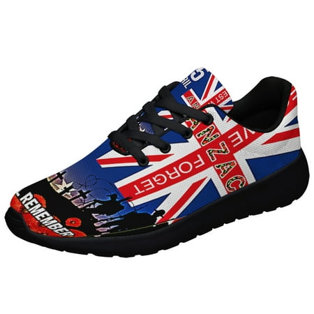 

Memorial Day Anzac Day5 April AuStalian Veteran LeStWe Forget We Will Remember Shoes Sneakers Black Size 9.5