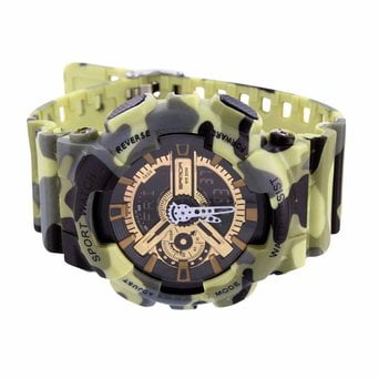Army Camouflage Shock Resistant Watch Military Digital Analog Sports Rugged