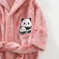 thumbnail image 4 of Boys Girls Kids Soft Flannel Bathrobe,Thickened Warm Hooded Sleep Robe with Waist Tie,Plush Cozy Loungewear Fall Winter for Boys Girls 18 24 Months 3T 4T 5T-12T Toddler Pajamas,Pink,Size 11-12T, 4 of 6