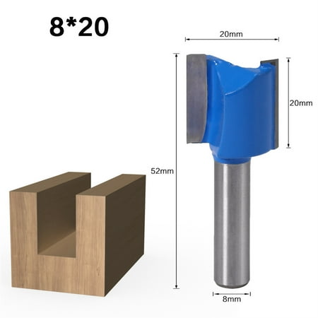 

Dheera 8mm Straight Milling Cutter Woodworking Slotting Straight Double Edge Outlet(8*20)