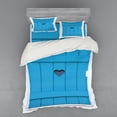 thumbnail image 2 of Country Duvet Cover Set, Italian Style Window Shutters with Carved Heart Image Vintage Bohemian Print, Bedding Set with Shams and Fitted Sheet, 3 Sizes, by Ambesonne, 2 of 3