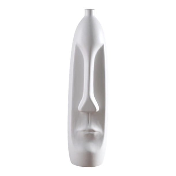 Jarrón abstracto con rostro humano, escultura moderna, jarrón de cerámica para boda, dormitorio, Estilo A