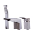 thumbnail image 4 of ALFI brand AB2464-BN Brushed Nickel Deck Mounted 3 Hole Tub Filler & Shower Head, 4 of 8