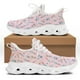 thumbnail image 1 of Yikeluo Zapatos de enfermera con dibujos animados rosas para mujer, planos, para correr, de malla ligera, 1 of 6