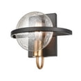 thumbnail image 1 of ELK Home Oriah One Light Wall Sconce Matte Black Mercury Glass Shade, 1 of 5