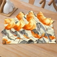 thumbnail image 3 of Fall Linen Placemats for Dining Table Set of 4 Pumpkin and Maple Leaf, Outdoor Table Placemats 12x18 Inch for Indoor Outdoor Party, 3 of 7