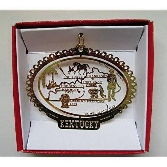 Nations Treasures Kentucky State Landmarks Brass Ornament
