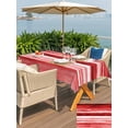 thumbnail image 4 of Outdoor Tablecloth with Umbrella Hole and Zipper, Red Ombre Rectangle Table Cloth 60x84 Inch Waterproof Tablecloth, Modern Abstract Art Farmhouse Picnic Table Cover for Patio Camping, 4 of 7