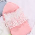 thumbnail image 6 of Womens Ruffle Socks Fancy Lace Trim Ankle Socks Breathable Super Soft Pink 3 Pairs, 6 of 7