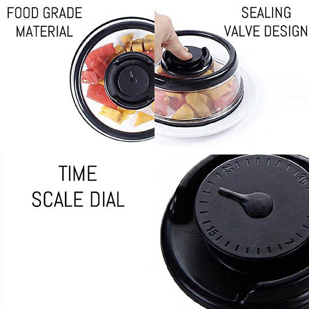 Universal Vacuum Air-tight Food Sealer Container Platter Lid Cover Topper Dome 