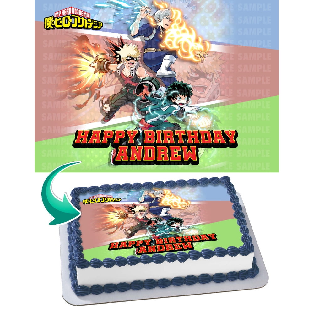 My Hero Academia - Edible Cake Topper - 11.7 x 17.5 Inches 1/2 Sheet ...