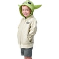 thumbnail image 4 of STAR WARS The Mandalorian Baby Yoda Sublimated Costume zip up Hoodie w/ Mask for Youth Kids - Large, 4 of 5