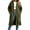 Army Green, variant on QIYAGBSA Hoodies for Women Long Zip Up Hooded Sweatshirt Side Slits with Pockets Casual Fall (Coffee, S)