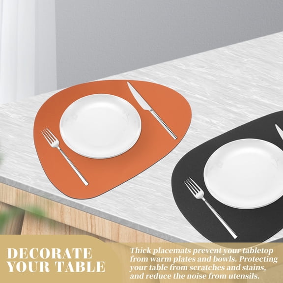 Nicehomfit Dining Room Placemat Heat Resistant Kitchen Table Mat PU 1Set