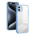 thumbnail image 2 of Compatiable with iPhone 11 Case Clear, Transparent Crystal Shockproof Phone Case, Slim Anti-Scratch Hard PC + Soft TPU Back Protective Cover Bumper Non-Slip Design For iPhone 11, Blue, 2 of 8