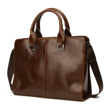 Meigar Men's Leather Handbag Briefcase Messenger Business Laptop Shoulder Bag (Best Leather Business Bags)