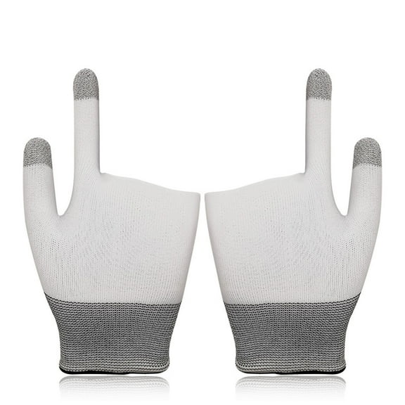 COOLHOOD Two-finger Gaming Finger Sleeves Mobile Game Gloves Sweat-proof Finger Cots Seamless for Mobile Game Controllers